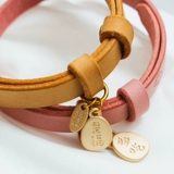 Защитный кожаный бесшумный розовый милый чокер ручной работы