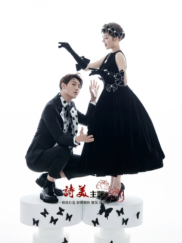 Свадебное платье, черный ретро наряд маленькой принцессы для влюбленных, 2023, юбка-пачка