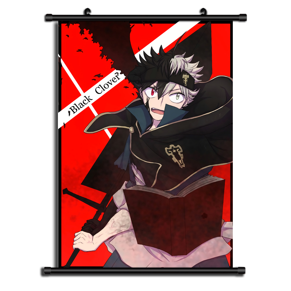 12918Animation surrounding customized black Clover poster mural dormitory bedroom Scroll black clover Hang a picture