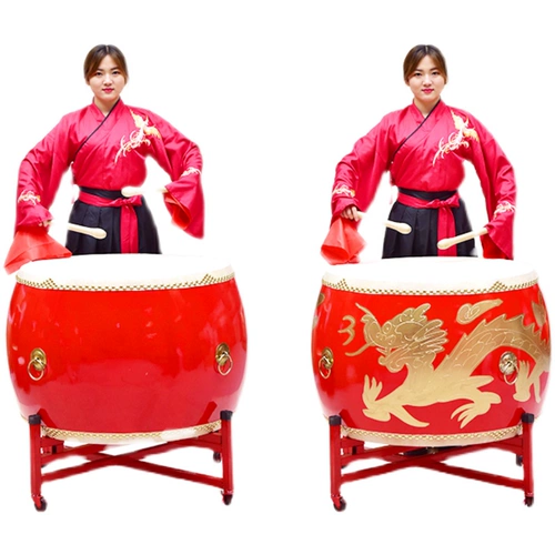 Барабан ковхид Китай красный барабан для взрослых выступлений драконов барабан детских популярных гонгов барабан