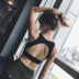 Rắn màu sexy V-neckline đồ lót thể thao nữ sốc-thu khuôn mẫu chạy thể dục áo ngực yoga vest áo ngực áo tập gym Đồ lót thể thao