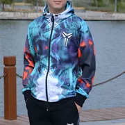 Thể thao Áo Khoác Nam Mùa Xuân Mỏng Kobe Trùm Đầu Jacket Jacket Casual Chạy Bóng Rổ Mở Thiên Thần Thời Trang Áo Khoác