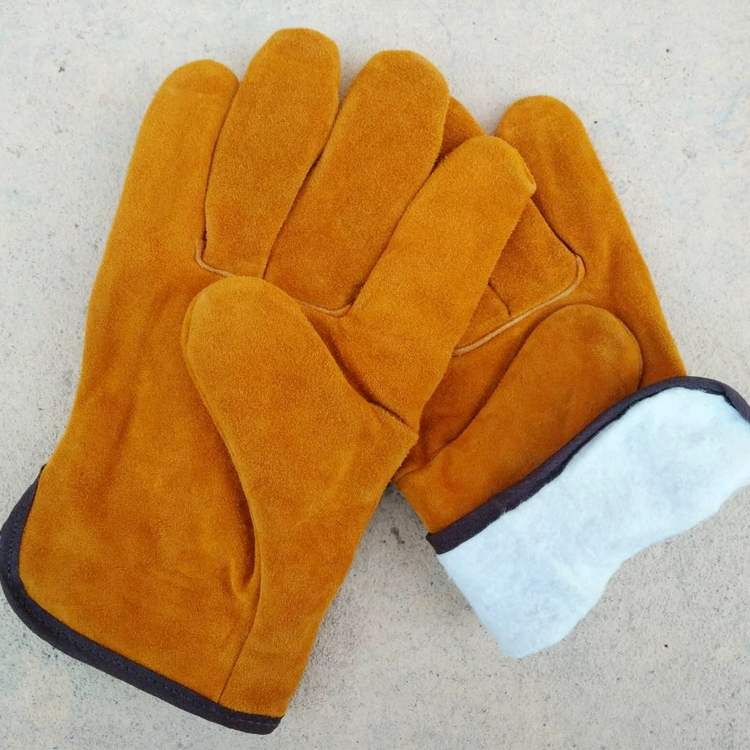 Găng tay hàn da bò dài chịu nhiệt độ cao cách nhiệt chống mài mòn găng tay bảo hộ thợ hàn chống bỏng găng tay bảo hộ phủ cao su 
