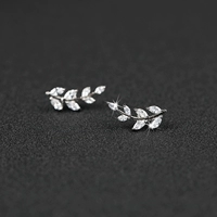 Cao cấp sang trọng an toàn lá nhỏ pin zircon chống ánh sáng trâm cài khóa cố định quần áo nữ trang sức - Trâm cài ghim cài áo PNJ