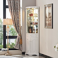 Угловой винный шкаф европейский стиль полная деревянная гостиная
