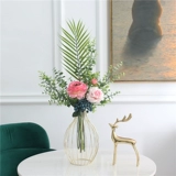 Ins шелковый цветок пластиковый цветочный букет украшение железная металлическая ваза для входа в спальню украшение журнального столика цветочное украшение