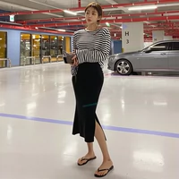 Южнокорейский товар, приталенная летняя одежда, сексуальная юбка, сезон 2021, с акцентом на бедрах