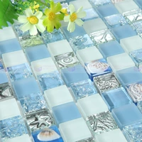 Светло -цветовая океаническая синяя раковина (телевизионная фоновая стена)