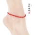 Hàn quốc phiên bản của Sen sợi dây màu đỏ vòng chân đơn giản nam giới và phụ nữ vài dây màu đen thời trang cá tính nữ sinh viên vòng chân xu hướng đồ trang sức chân