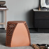 Итальянская седельная кожа смену обувную табуретку простые полые табуретки европейской стиль художественной мебели дизайнер домашний легкий роскошный кожаный стул