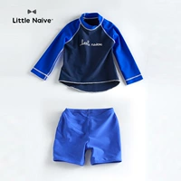 LN nhỏ ngây thơ BlueBlue chàng trai và cô gái lướt quần áo phù hợp với trẻ em áo dài tay chống nắng áo tắm đồ bơi nam và nữ quần áo trẻ em cao cấp
