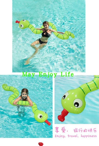 Надувное кольцо для плавания в форме змеи, детское кольцо для дайвинга, длинная палка, плавающий остров, детский парк, реквизит, водная игрушка