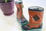 Daur Hand -Made Pure Leather Emlemproadery Boots