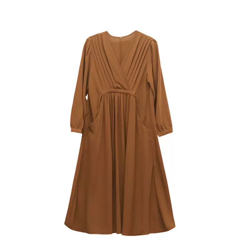 Woolen dress, set, french style, high-quality style