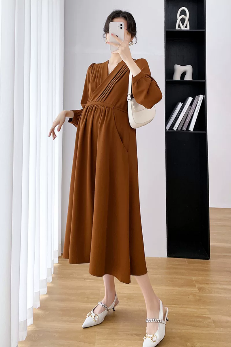 Woolen dress, set, french style, high-quality style