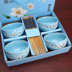 Nhật bản bát gốm nhà ăn bộ đồ ăn đặt hộp quà tặng bát nhỏ cá tính món quà sáng tạo bát vài bộ đồ ăn kết hợp bộ chén dĩa cao cấp Đồ ăn tối