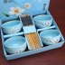 Nhật bản bát gốm nhà ăn bộ đồ ăn đặt hộp quà tặng bát nhỏ cá tính món quà sáng tạo bát vài bộ đồ ăn kết hợp chén ăn cơm Đồ ăn tối