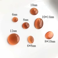 1 агат красный 10*14 мм овал