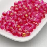 Двухцветное украшение-шарик, китайская шпилька, аксессуары, браслет из бисера, 100 шт, 4/6мм, DIY