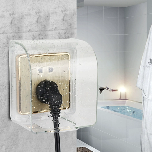 Вставьте высокую водонепроницаемую коробку 86 розетка в ванной комнате для ванной комнаты для ванной комнаты защитная крышка, прозрачная водонепроницаемая капюшон