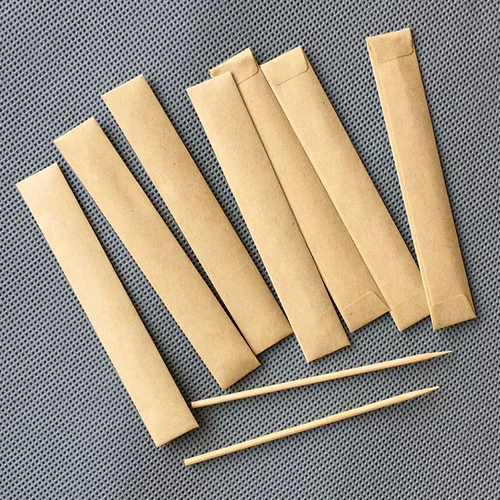 Бесплатная доставка 8 см одноразовой одноразовой однополосной зубочистки из кожа кожаная упаковка зубочистка бесплатная доставка может быть сделана в качестве логотипа