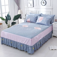 Giường váy đơn mảnh bông 1.5 giường bìa ba mảnh công chúa Hàn Quốc nhóm giường sản phẩm duy nhất Simmons bảo vệ bìa trượt giường váy