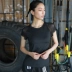 Voyage thể thao mỏng nhanh chóng làm khô thể thao T-Shirt lỏng chạy đào tạo ngắn tay Hàn Quốc quần áo tập thể dục nữ yoga áo sơ mi mùa hè