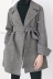 Hàn quốc người mới may lông cừu áo len cashmere coat thường xuyên vành đai thắt lưng ngắn với rơi vai cổ áo lớn nữ áo khoác dài nữ Áo khoác ngắn