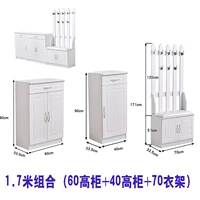 1,7 метра (40 шкафов+60 шкафа+70 вешала)