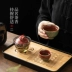 khay trà nhựa giả gỗ Kung Fu bộ trà nhỏ khay trà khay pha khô khay một nồi ba cốc khay trà hiện đại đơn giản di động ngoài trời bàn trà khay gỗ có tay cầm 	khay gỗ 3 ngăn Khay gỗ