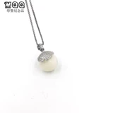 Детский сувенир, подвеска, ожерелье ручной работы, четырехлистный клевер, серебро 925 пробы, делается под заказ