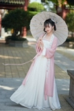Оригинальное летнее тонкое ханьфу, свежий комплект, плиссированная юбка, с вышивкой, 3 предмета