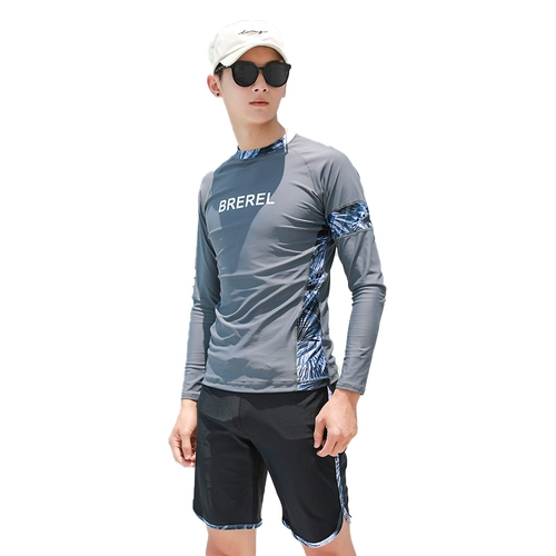 Лонгслив для влюбленных подходит для мужчин и женщин, раздельный купальник, униформа, защита от солнца, по фигуре