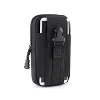 Черные слои 6 дюймов с двумя слоями пряжки молнии на молнии