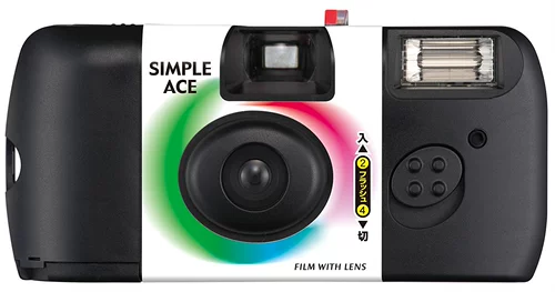 Kodak Fuji One -Time Film Camera 135ACE Цвет черно -белый дурак
