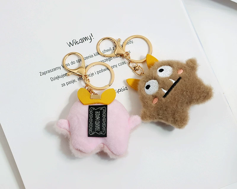 Фуксия плюшевый монстр, подвеска бренда, креативная забавная брелок-(keychain), интернет-селебрити, для любимого