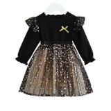 Осеннее платье для девочек, детская юбка, хлопковый наряд маленькой принцессы, в корейском стиле, юбка-пачка, в западном стиле