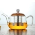 Nhiệt độ cao thủy tinh chịu nhiệt ấm trà hoa ấm trà trà đen bộ trà trà lọc trong suốt có thể được làm nóng và có kích thước bình pha trà thủy tinh có lõi lọc Trà sứ