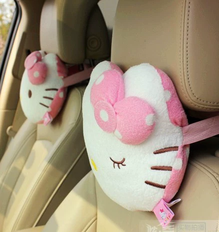 Японская мультяшная подушка для шеи для автомобиля, милое кресло, универсальный транспорт на четыре сезона, с защитой шеи