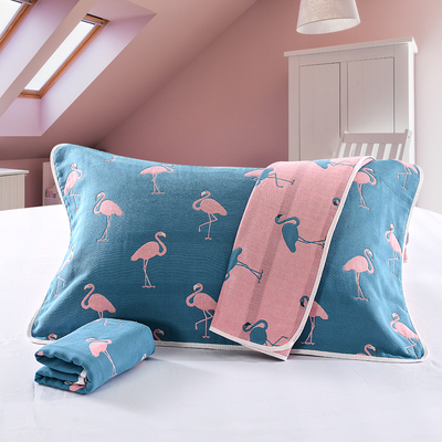 【包邮】纯棉六层纱布成人儿童高档定制枕套