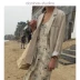 Phù hợp với áo khoác mỏng CHIC Hàn Quốc phiên bản của mùa xuân và mùa hè mới bông và vải lanh lỏng xương cá mẫu nữ màu rắn dài tay linen duy nhất phù hợp với Business Suit