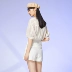 Áo cánh nữ phong cách retro mùa hè của Aiju thỏ 2021 với dây treo, áo sơ mi ngắn tay hai mảnh nhẹ - Áo sơ mi