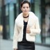 2018 giả lông thú áo khoác nữ mùa thu và mùa đông mới thỏ tóc Slim ngắn fur fox fur collar coat chống-giải phóng mặt bằng mùa áo lông cừu thật Faux Fur