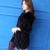 2018 mới mùa thu và mùa đông Hàn Quốc phụ nữ mỏng thời trang phụ nữ đặc biệt giải phóng mặt bằng trong đoạn dài lông thỏ áo áo da lộn lót lông Faux Fur