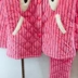 Giải phóng mặt bằng đặc biệt An Zhi với mùa đông mật ong Philippines Beibei cashmere ba lớp dày in thêu thêu đồ ngủ nữ thêu bộ đồ ngủ nữ cotton Giống cái