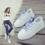 Mùa hè 2018 mới giày thể thao Hàn Quốc giày vải nữ hoang dã đường phố bắn giày trắng giày nữ màu trắng giày thường giầy boot nữ