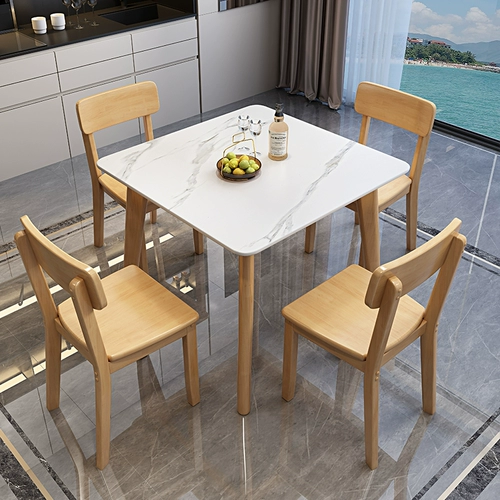 Современный квадратный стульчик для кормления из натурального дерева для домашнего использования