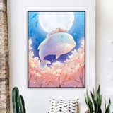 5D Diamond Painting Full Drill Новая модель 2021 спальня мультфильм Дети Дети мечты кит девочка с бриллиантами