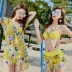 2018 phụ nữ mới của bộ bikini chia ba mảnh bộ tấm thép tập trung ngực phẳng bãi biển thời trang cô gái áo tắm