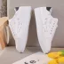 Giày trắng nhỏ nữ xuân 2018 mới giày hoang dã Hàn Quốc giày đế bằng đế bằng giày vải giá rẻ